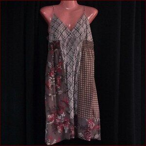 Size XL Junior (15/17) Brown Patchwork Mini Sundress